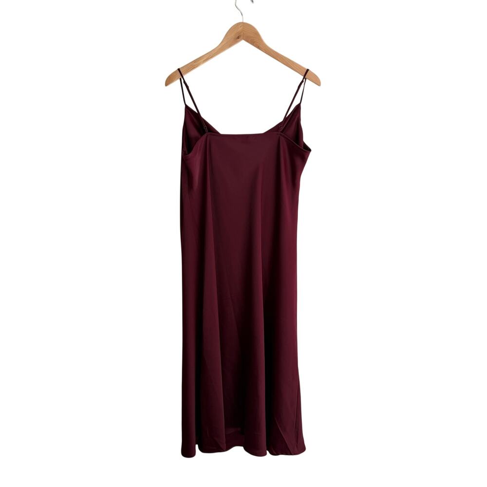 NWT Banana Republic outlet burgundy slip dress size large - Picture 6 of 9